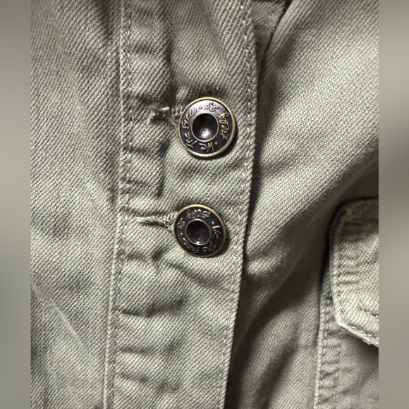Free People Moonchild Denim Shirt Jacket in Olive Excellent Condition. - Picture 8 of 9